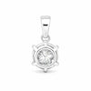 GEMHUB & CO. 3.00 Ct round cut lab grown diamond pendant in 18k gold vermeil with VS1 clarity.