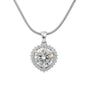 3.50 Ct Round Cut Lab Grown Diamond Pendant — VS1 Clarity, 18k Gold Vermeil