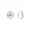 GEMHUB & CO. 14K white gold screw back earring backs, designed for secure and comfortable wear.