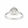 GEMHUB & CO. 2.20 Ct round cut lab grown diamond ring in 18k gold vermeil, VS1 clarity.