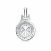 GEMHUB & CO. 2.50 Ct round cut lab grown diamond pendant in 18k gold vermeil with VS1 clarity.