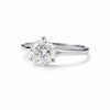 GEMHUB & CO. 2.20 Ct round cut lab grown diamond ring in 18k gold vermeil with VS1 clarity.