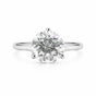 2.20 Ct Round Cut Lab Grown Diamond Ring — VS1 Clarity, 18k Gold Vermeil