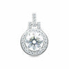 GEMHUB & CO. 2.50 Ct round cut lab-grown diamond pendant with VS1 clarity, set in 18k gold vermeil with a halo of smaller diamonds.