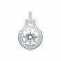 2.50 Ct Round Cut Lab Grown Diamond Pendant — VS1 Clarity, 18k Gold Vermeil