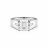 2 carat emerald cut lab-grown diamond ring in 18k gold vermeil, VS1 clarity