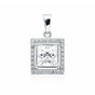 2 Ct Princess Cut Lab Grown Diamond Pendant — VS1 Clarity, 18k Gold Vermeil