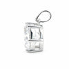 GEMHUB & CO. 3.50 Ct round cut lab grown diamond pendant in 18k gold vermeil, VS1 clarity, white.