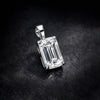 GEMHUB & CO. 3.30 Ct emerald cut lab-grown diamond pendant with VS1 clarity in 18k gold vermeil.