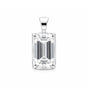 3.30 Ct Emerald Cut Lab Grown Diamond Pendant — VS1 Clarity, 18k Gold Vermeil