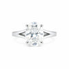 GEMHUB & CO. 3 Ct oval cut lab grown diamond ring, VS1 clarity, 18k gold vermeil.