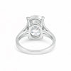 GEMHUB & CO. 3 Ct oval cut lab grown diamond ring in 18k gold vermeil with VS1 clarity.