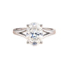 GEMHUB & CO. 3 Ct oval cut lab grown diamond ring in 18k gold vermeil with VS1 clarity.