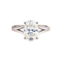 3 Ct Oval Cut Lab Grown Diamond Ring — VS1 Clarity, 18k Gold Vermeil