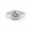 GEMHUB & CO. 3 Ct round cut lab grown diamond ring in 18k gold vermeil with VS1 clarity.