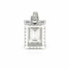 GEMHUB & CO. 4.50 Ct emerald cut lab-grown diamond pendant in 18k gold vermeil with VS1 clarity.