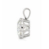 GEMHUB & CO. 4.00 Ct round cut lab grown diamond pendant in 18k gold vermeil, VS1 clarity, white.
