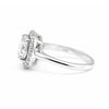 GEMHUB & CO. 4.00 Ct round cut lab grown diamond ring with halo setting, 18k gold vermeil.