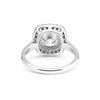 GEMHUB & CO. 4.00 Ct round cut lab grown diamond ring in 18k gold vermeil with VS1 clarity.