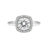 GEMHUB & CO. 4.00 Ct round cut lab grown diamond ring with halo, 18k gold vermeil.