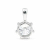 GEMHUB & CO. 4 carat round lab diamond solitaire pendant in 18k gold vermeil with VS1 clarity.
