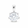 GEMHUB & CO. 4 carat round lab diamond solitaire pendant in 18k gold vermeil with VS1 clarity.