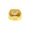GEMHUB & CO. 5.00 Ct round cut lab grown diamond ring in 18k gold vermeil with VS1 clarity.