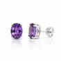 10 Ct Natural Amethyst Oval Cut Drop Earrings | 925 Sterling Silver | Anniversary Gift