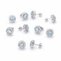 Natural Aqua Sky Aquamarine Earrings Set 5 Pairs | Wholesale Lot | 925 Sterling Silver