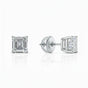 IGI F/VS 2 Ct Asscher Lab Created Grown Diamond Earrings 950 Platinum Screw