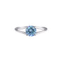 2.50 Ct Round Cut Blue Lab Grown Diamond Ring — VS1 Clarity, 18k Gold Vermeil