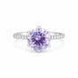 2.00 Ct Round Cut Blue Lab Grown Diamond Ring — VS1 Clarity, 18k Gold Vermeil