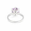 GEMHUB & CO. 2.00 Ct round cut blue lab grown diamond ring with VS1 clarity set in 18k gold vermeil.