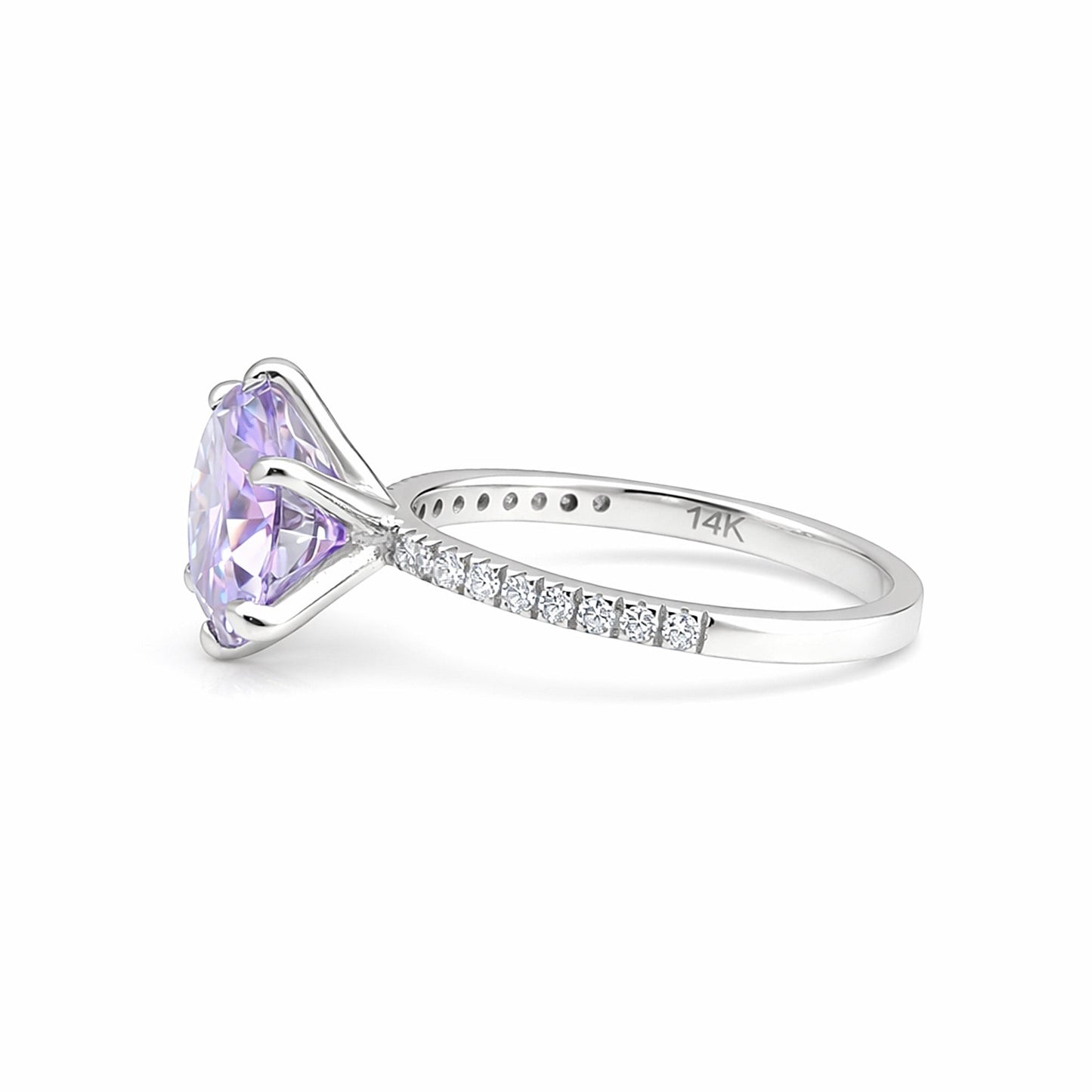 GEMHUB & CO. 2.00 Ct round cut blue lab grown diamond ring with VS1 clarity set in 18k gold vermeil.