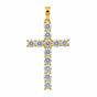 3 Ct Round Cut Lab Grown Diamond Pendant — VS1 Clarity, 18k Yellow Gold Vermeil