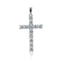 3 Ct Round Cut Lab Grown Diamond Pendant — VS1 Clarity, 18k White Gold Vermeil