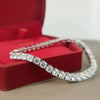 6.50 carat round cut natural diamond tennis bracelet in 14k yellow gold