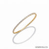 14k yellow gold tennis bracelet with 3.80 carats of round natural diamonds