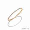 3.80 carat natural diamond tennis bracelet in 14k yellow gold, GH/SI clarity