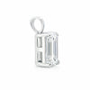 GEMHUB & CO. 3.30 Ct emerald cut lab grown diamond pendant in 18k gold vermeil, VS1 clarity.