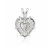 GEMHUB & CO. 3.41 Ct heart cut lab grown diamond pendant in 18k gold vermeil with VS1 clarity.