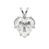 GEMHUB & CO. 3.41 Ct heart cut lab grown diamond pendant in 18k gold vermeil with VS1 clarity.