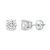 Round platinum lab-grown diamond stud earrings
