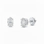 IGI F/VS 3 Ct Marquise Lab Created Grown Diamond Earrings 14K White Gold Screw