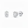 GEMHUB & CO. 3 Ct Marquise Lab Created Diamond Earrings in 950 Platinum with screw backs. IGI certified.