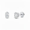GEMHUB & CO. 1 Ct Marquise Lab Created Diamond Earrings in 950 Platinum with screw backs. F/VS clarity.