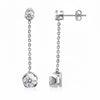 GEMHUB & CO. 7.30 Ct white moissanite drop dangle earrings in 18K gold vermeil over 925 sterling silver.
