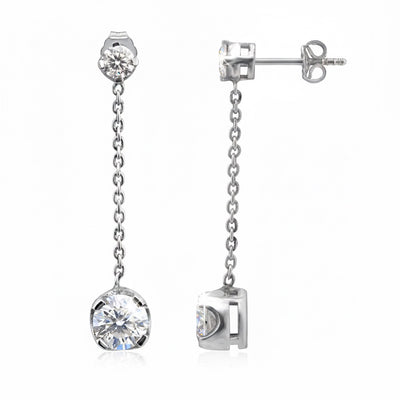 7.30 Ct Moissanite Drop Dangle Earrings Gift for Women Wife Anniversary Birthday Wedding