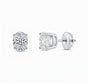 IGI F/VS 1 Ct Oval Lab Created Grown Diamond Earrings Real 14K White Gold Screw