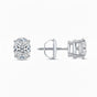 IGI F/VS 2 Ct Oval Lab Created Grown Diamond Earrings Real 950 Platinum Screw